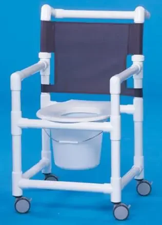 IPU Select Commode / Shower Chair Fixed Arm PVC Frame Mesh Back – ESC17 P