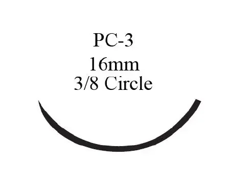 J & J Healthcare Systems Prolene Suture with Needle Nonabsorbable Uncoated Blue Suture Monofilament Polypropylene Suture Size 5-0 18 Inch Suture 1-Needle 16 mm Length 3/8 Circle Precision Cosmetic – Conventional Cutting PRIME Needle – 8635G