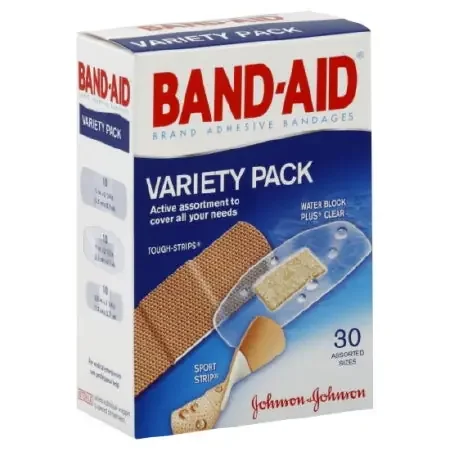 Johnson & Johnson Consumer Band-Aid Variety Pack Adhesive Strip Assorted Sizes Fabric / Plastic Assorted Shapes Clear / Tan Sterile – 10381370048487