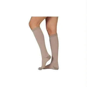 Juzo Silver Soft Knee-high With Silicone Border, 30-40 Mmhg, Full Foot, Short, Beige, Size 4