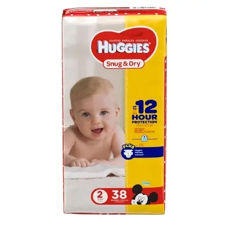 Kimberly Clark Huggies Snug & Dry Baby Diaper Tab Closure Size 2 Disposable Heavy Absorbency – 40667