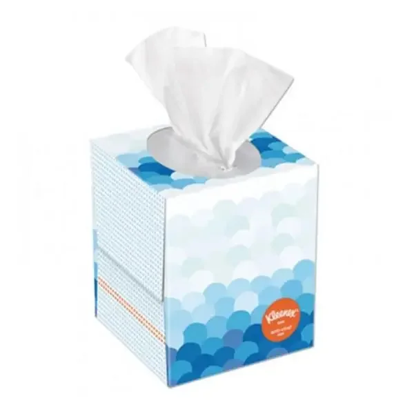 Kimberly Clark Professional Tissue Facial Tissue Kleenex Anti-Viral White Upright Box 3 Ply 60/Bx, 27 Bx/Ca – 49978