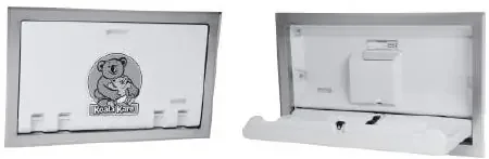 Koala Koala Bear Kare Baby Changing Station Horizontal Mount Rectangular Gray Polyethylene / Stainless Steel Flange – KB100-01ST