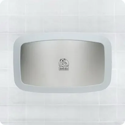 Koala Koala Bear Kare Baby Changing Station Horizontal Wall Mount Gray Polypropylene Cabinet, Stainless Steel Veneer Panel – KB200-01SS