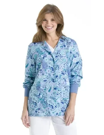 Landau Uniforms Warm-Up Jacket Royal Blue X-Large Long Sleeves Hip Length – 7525BEPXLG