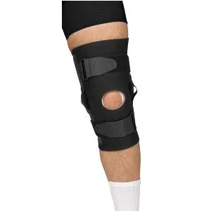Leader Neoprene Hinged Knee Support, Black, Large