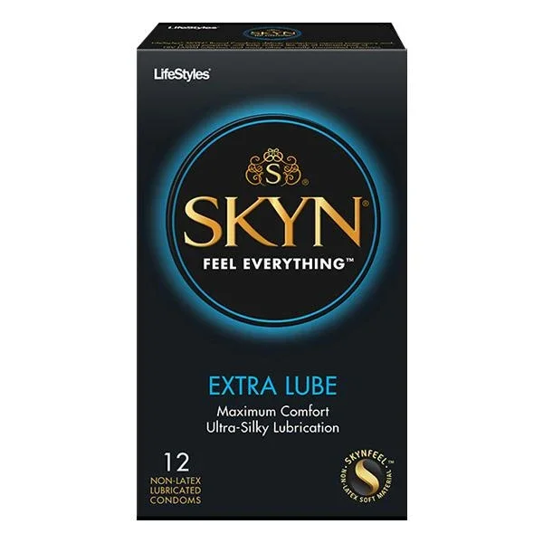 Lifestyles Skyn Extra Lubricated Polyisoprene Condoms, 12 Count
