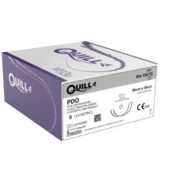 Look/Div Surgical Specialties Suture 0 Pdo Quill Violet 36X36Cm Double Arm Monofilament Absorbable 12/Bx – RA-1067Q