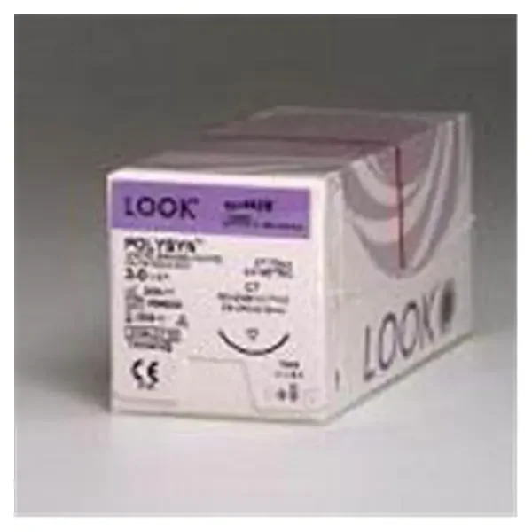 Look/Div Surgical Specialties Suture 5-0 Polyglycolic Acid Hgl9 Polysyn Undyed 18″ Braid 12/Bx – G503N