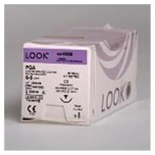 Look/Div Surgical Specialties Suture 6-0 Polyglycolic Acid C-3 Polysyn Undyed 18″ Braid 12/Bx – 492B
