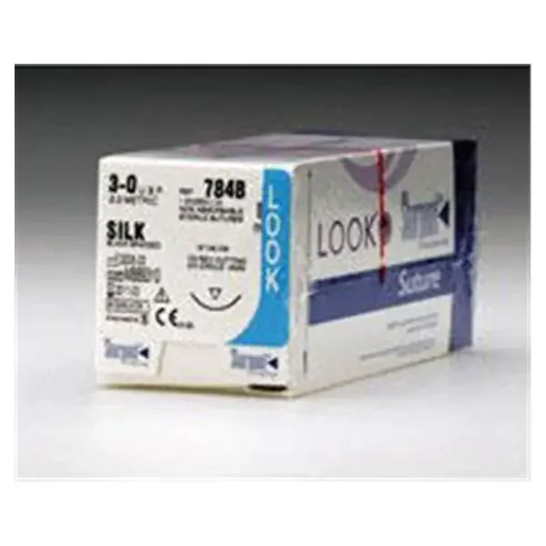 Look/Div Surgical Specialties Suture 6-0 Silk Vsp-8/Vsp-8 Black 18″ Double Arm Braid 12/Bx – D1780N