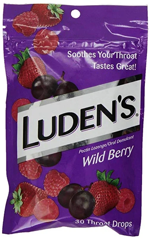 Luden’s Wild Berry Throat Drops, 30 Ct.