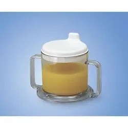Maddak Ableware Drinking Mug 8 oz. Clear Plastic Reusable – 745960000