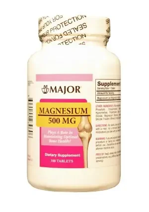 Major Pharmaceuticals Major Mineral Supplement Magnesium Chloride 500 mg Strength Tablet 100 per Bottle – 904423960
