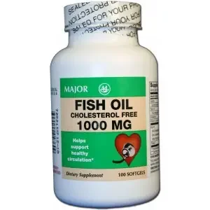 Major Pharmaceuticals Major Omega 3 Supplement Fish Oil 1000 mg Strength Capsule 100 per Bottle – 904404360