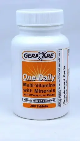 McKesson Geri-Care Multivitamin Supplement Vitamin A / Ascorbic Acid 5000 IU – 50 mg Strength Tablet 300 per Bottle – 531-30