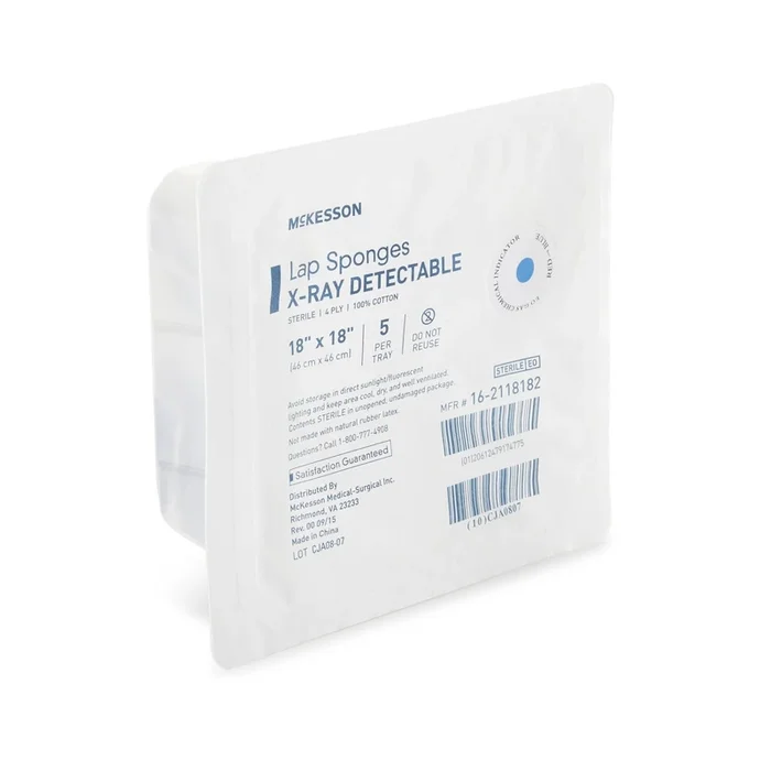McKesson Laparotomy Sponge, 18 x 18 Inch