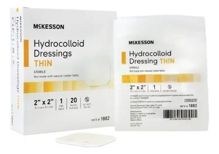 McKesson McKesson Hydrocolloid Dressing 2 X 2 Inch Square Sterile – 1882