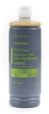 McKesson McKesson Prep Solution 16 oz. Flip-Top Bottle 10% Povidone-Iodine – 35