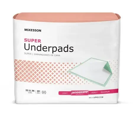 McKesson McKesson Regular Underpad 23 X 36 Inch Disposable Fluff / Polymer Moderate Absorbency – UPMD2336