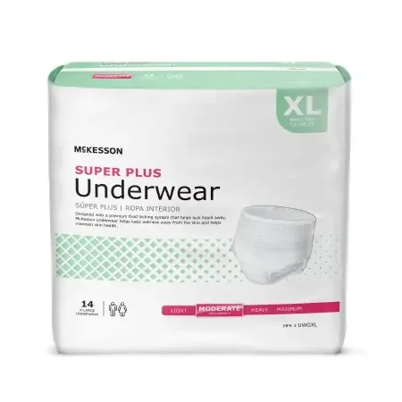 McKesson McKesson Super Plus Adult Absorbent Underwear Pull On X-Large Disposable Moderate Absorbency – UWGXL