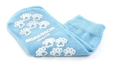 McKesson McKesson Terries Slipper Socks Youth Light Blue Above the Ankle – 40-3849