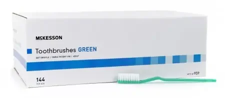 McKesson McKesson Toothbrush Green Adult Soft – 959