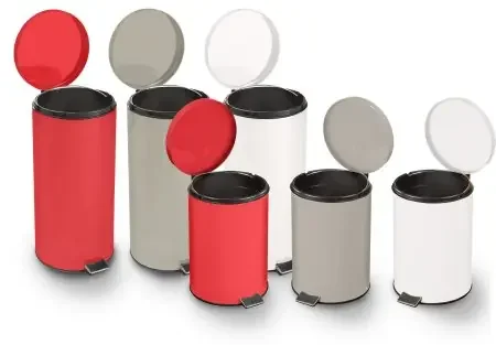 McKesson McKesson Trash Can with Plastic Liner 32 Quart Round Beige Steel Step On – 81-45268