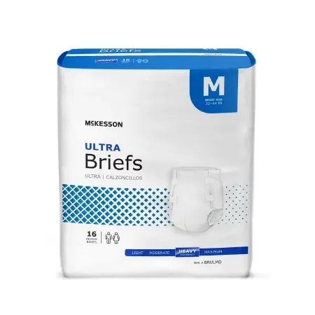 McKesson McKesson Ultra Adult Incontinent Brief Tab Closure Medium Disposable Heavy Absorbency – BRULMD