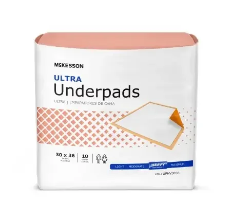 McKesson McKesson Ultra Underpad 30 X 36 Inch Disposable Fluff / Polymer Heavy Absorbency – UPHV3036