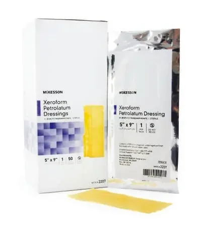 McKesson McKesson Xeroform Petrolatum Dressing 5 X 9 Inch Gauze Bismuth Tribromophenate Sterile – 2207