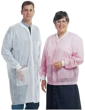 McKesson Medical Surgical PRETECT Lab Jacket Blue X-Large Long Sleeves Hip Length – 33-180