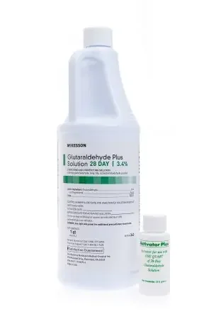 McKesson REGIMEN Glutaraldehyde High-Level Disinfectant Activation Required Liquid 32 oz. Bottle Max 28 Day Reuse – 341