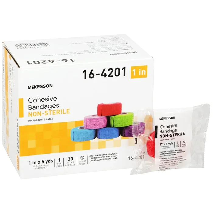 McKesson Self-adherent Closure Cohesive Bandage, 1 Inch x 5 Yard