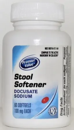 McKesson Stool Softener Softgel 60 per Bottle 100 mg Strength Docusate Sodium – 401-06