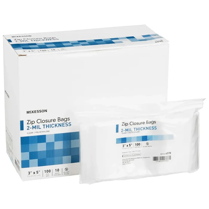 McKesson Zip Closure Bag, 3 x 5 in.