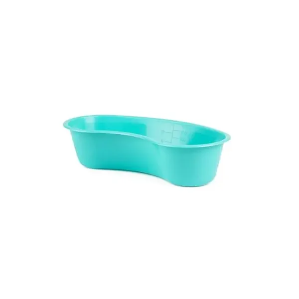 Medegen Medical Products, Basin Basin 16Oz Polypropylene Kidney Graduated 3-4/5X8-2/5″ Turquoise 250/Case – H300-07