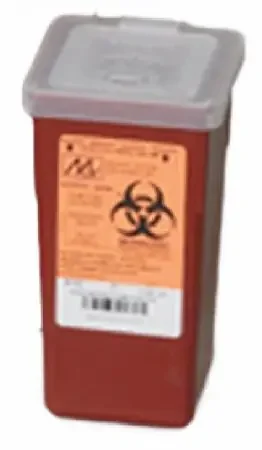 Medegen Medical Products LLC Sharps Container 1-Piece 7 H X 3-1/2 W X 3-1/2 D Inch 1 Quart Translucent Vertical Entry Lid – 8702T