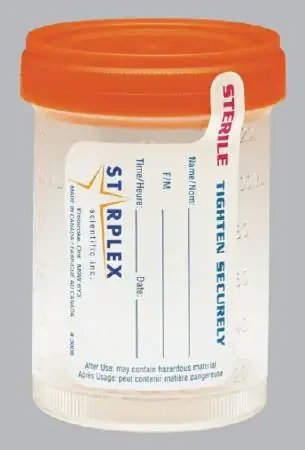 Medegen Medical Products LLC Starplex Specimen Container for Pneumatic Tube Systems Polypropylene Screw Cap 90 mL (3 oz.) Sterile – P02-B902-10