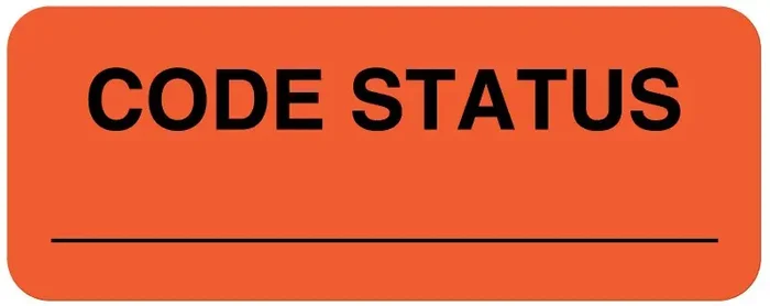 Medical Labels – Code Status Label, 2-1/4″ x 7/8″