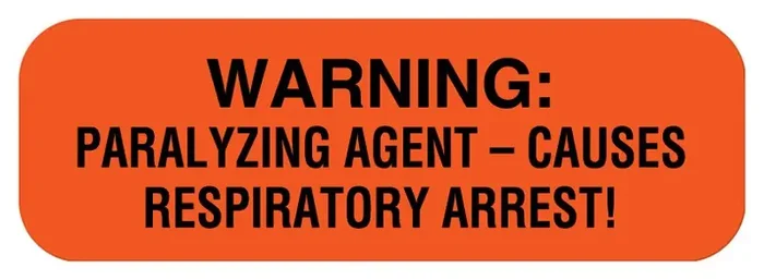 Medical Labels – Warning Label, 1-1/2″ x 1/2″