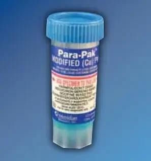 Meridian Para-Pak 2-Vial Transport Stool Specimen Transport System Plastic Screw Cap with Sampling Spoon 15 mL / 15 mL NonSterile – 300812