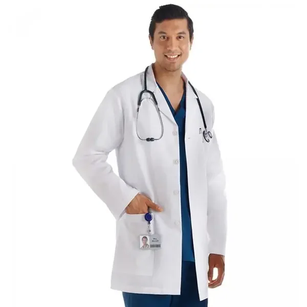 META By White Swan Lab Coat 65% Polyester / 35% Cotton Meta Fundamentals Mens White Small 34 In Ea – 15007-011-S