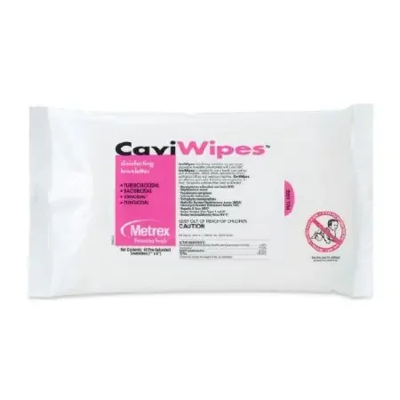 Metrex Research CaviWipes1 Surface Disinfectant Alcohol Based Wipe 45 Count Soft Pack Disposable Alcohol Scent – 13-5224