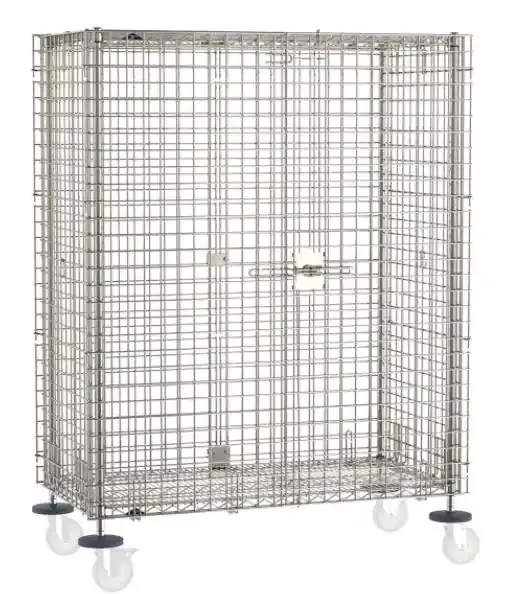 Metro Crash Super Erecta Standard-Duty Stem Caster Security Shelving Unit, Stainless Steel