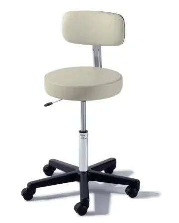 Midmark Ritter 273 Value Series Exam Stool Backrest Pneumatic Height Adjustment / Hand Operated 5 Casters Shadow Gray – 273-001-232