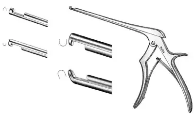 Miltex Cervical Rongeur Miltex-Kerrison 40 Degree Forward Improved, Double Spring Pliers Handle 5 mm, 7 Inch L Shaft – 26-390