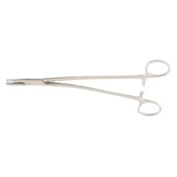 Miltex-Integra Holder Needle Stratte 9″ Serrated Jaw Double Curve Stainless Steel Ea – 8-102
