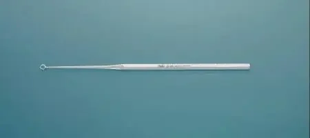 Miltex MeisterHand Ear Curette Buck 6-1/2 Inch Length Single-ended Handle Size 3 Tip Straight Blunt Fenestrated Round Tip – H19-288