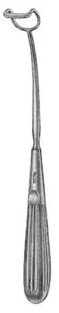 Miltex Miltex Adenoid Curette 8-15/16 Inch Length Single-ended Hollow Handle with Grooves Size 0, 11 mm Tip Reverse Curved Loop Tip – 20-810